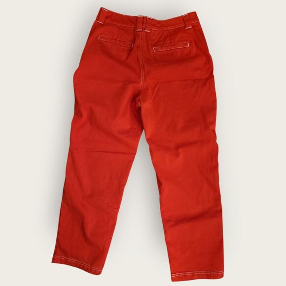 Vans Pro Cropped Pants Women's Sz 26" Grenadine Red Chino Skater - Picture 3 of 11